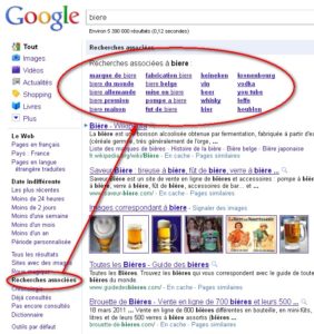 recherches associées google