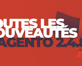 Visuel promotionnel annonçant les nouveautés de Magento 2.4.8