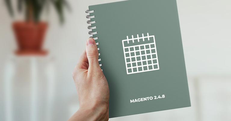carnet avec icône calendrier et Magento 2.4.8
