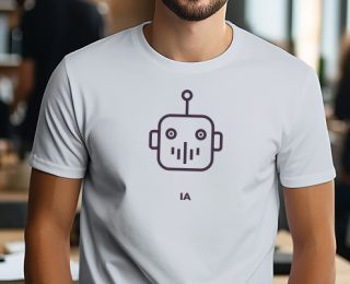 tshirt avec icône robot intelligence artificielle