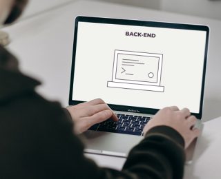 écran ordinateur avec icone back end