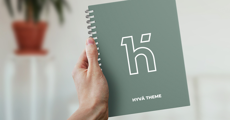 carnet avec logo hyva theme